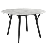 Gallant 50" Round Performance Artificial Marble Dining Table by Lefancy