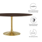 Lippa 60" Oval Wood Grain Dining Table by Lefancy