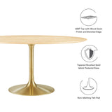 Lippa 60" Oval Wood Grain Dining Table by Lefancy