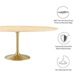 Lippa 78" Oval Wood Grain Dining Table by Lefancy