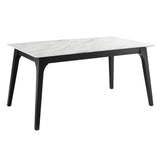 Juxtapose 63" Rectangular Performance Artificial Marble Dining Table by Lefancy