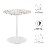 Lippa 28" Round Terrazzo Dining Table by Lefancy