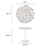 Lippa 28" Round Terrazzo Dining Table by Lefancy