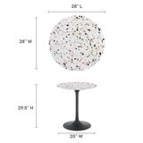 Lippa 28" Round Terrazzo Dining Table by Lefancy