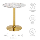 Verne 28" Round Terrazzo Dining Table by Lefancy