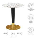 Zinque 28" Round Terrazzo Dining Table by Lefancy