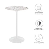 Lippa 28" Round Terrazzo Bar Table by Lefancy