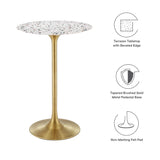 Lippa 28" Round Terrazzo Bar Table by Lefancy