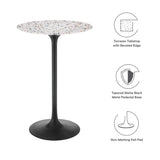 Lippa 28" Round Terrazzo Bar Table by Lefancy