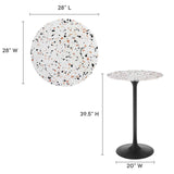 Lippa 28" Round Terrazzo Bar Table by Lefancy