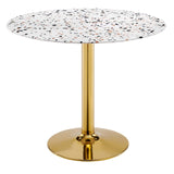 Verne 36" Round Terrazzo Dining Table by Lefancy