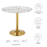 Verne 36" Round Terrazzo Dining Table by Lefancy