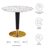 Zinque 36" Round Terrazzo Dining Table by Lefancy