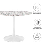 Lippa 40" Round Terrazzo Dining Table by Lefancy