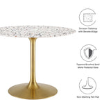 Lippa 40" Round Terrazzo Dining Table by Lefancy