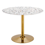 Verne 40" Round Terrazzo Dining Table by Lefancy