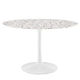 Lippa 48" Round Terrazzo Dining Table by Lefancy