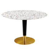 Zinque 47" Round Terrazzo Dining Table by Lefancy