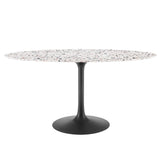 Lippa 60" Oval Terrazzo Dining Table by Lefancy