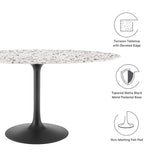 Lippa 60" Oval Terrazzo Dining Table by Lefancy