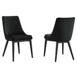 Viscount Accent Performance Velvet Dining Chairs Set of 2 by Lefancy