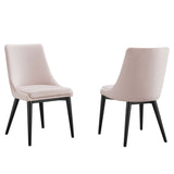 Viscount Accent Performance Velvet Dining Chairs Set of 2 by Lefancy