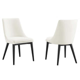 Viscount Accent Performance Velvet Dining Chairs Set of 2 by Lefancy