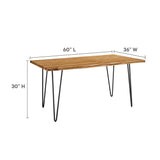 Ardor 60" Live Edge Acacia Wood Acacia Wood Dining Table by Lefancy