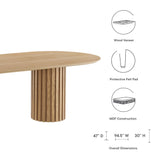 Senja 95" Oval Dining Table by Lefancy