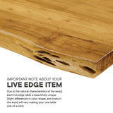 Viggo 74" Live Edge Acacia Wood Dining Table by Lefancy