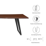 Viggo 96" Live Edge Acacia Wood Acacia Wood Dining Table by Lefancy