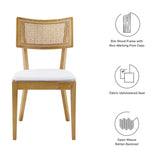 Caledonia Fabric Upholstered Wood Dining Chair Set of 2 by Lefancy