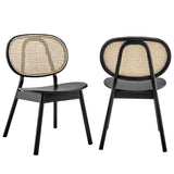 Malina Wood Dining Side Chair Set of 2 by Lefancy