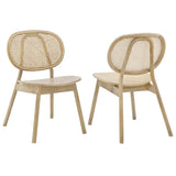 Malina Wood Dining Side Chair Set of 2 by Lefancy