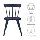 Sutter Wood Dining Side Chair Set of 2 by Lefancy