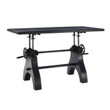 Genuine 60" Crank Adjustable Height Dining Table and Computer Desk by Lefancy