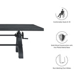 Genuine 96" Crank Adjustable Height Dining and Conference Table by Lefancy