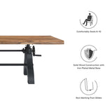 Genuine 96" Crank Adjustable Height Dining and Conference Table by Lefancy