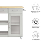 Culinary Kitchen Cart With Towel Bar by Lefancy