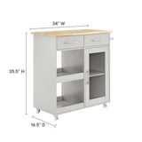 Culinary Kitchen Cart With Towel Bar by Lefancy