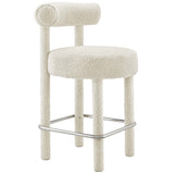 Toulouse Boucle Fabric Counter Stool by Lefancy