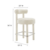 Toulouse Boucle Fabric Counter Stool by Lefancy