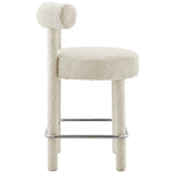 Toulouse Boucle Fabric Counter Stool by Lefancy