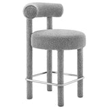 Toulouse Boucle Fabric Counter Stool by Lefancy