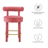 Toulouse Performance Velvet Counter Stool by Lefancy