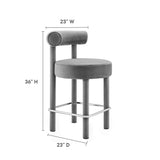 Toulouse Performance Velvet Counter Stool by Lefancy