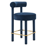 Toulouse Performance Velvet Counter Stool by Lefancy