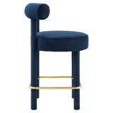 Toulouse Performance Velvet Counter Stool by Lefancy