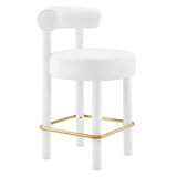 Toulouse Performance Velvet Counter Stool by Lefancy