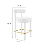 Toulouse Performance Velvet Counter Stool by Lefancy